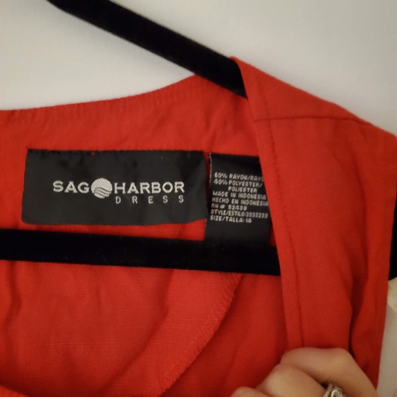 3for$25 Sag Harbor bright red dress hourglass - Picture 3 of 6